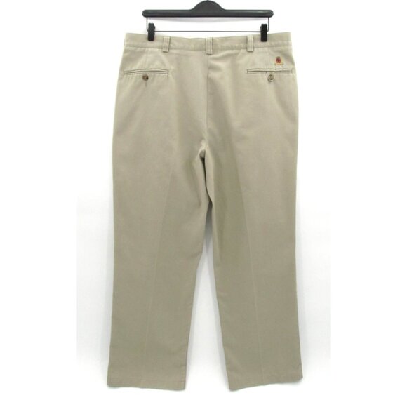 Vintage Tommy Hilfiger Pleated Khaki Pants (37x29) Crest Logo Twill Trousers - Picture 14 of 14